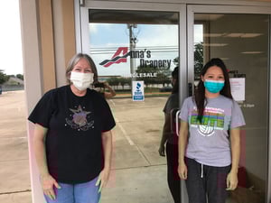 Deborah Pike with Suong Nguyen at Annas Drapery in Houston, TX-1